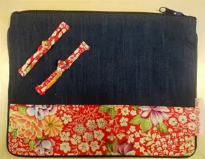 Pochette à livres en tissu "motif fleur"