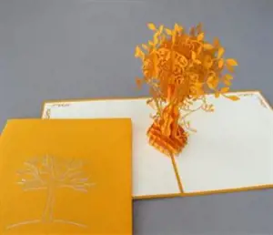 Carte Pop-Up : Arbre Jaune
