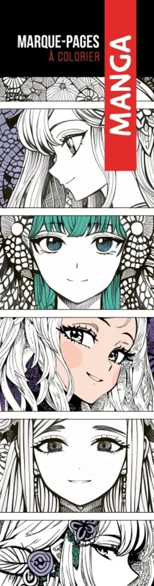 Manga : marque-pages à colorier