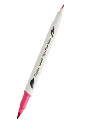 Brush sign pen - Carmine - double pointe