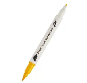 Brush sign pen - Yellow - double pointe