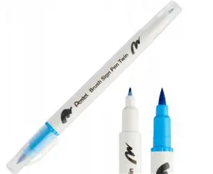 Brush sign pen - Baby Blue - double pointe