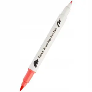 Brush sign pen - Coral Pink - double pointe