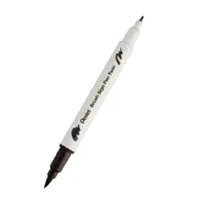 Brush sign pen - Dark Brown - double pointe