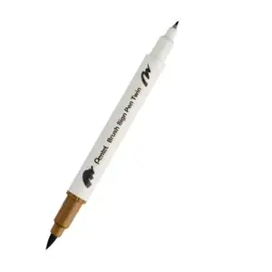 Brush sign pen - Raw Umber - double pointe