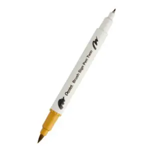 Brush sign pen - Gold Ochre - double pointe