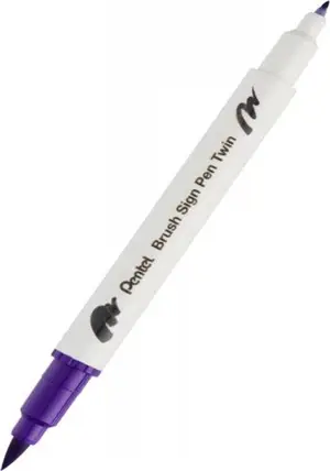 Brush sign pen - Violet - double pointe