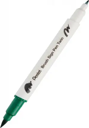 Brush sign pen - Green - double pointe