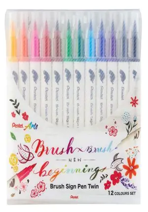 Brush Sign Pen Twin - 12 couleurs