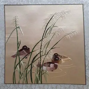 Broderie en soie - Canards