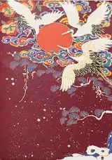 Carte de voeux - Ru ri zhi sheng | 贺卡卡片 如日之升