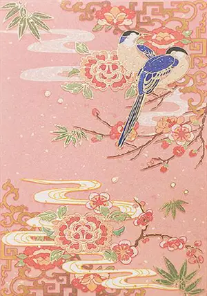 Carte de voeux - Xi shang meishao | 贺卡卡片 喜上眉梢