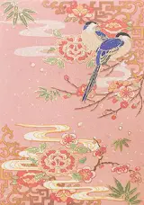 Carte de voeux - Xi shang meishao | 贺卡卡片 喜上眉梢