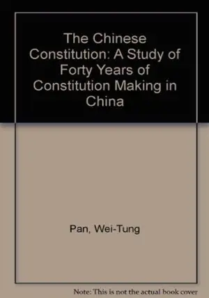 The Chinese Constitution: A Study of Forty Years of Constitution Making in China (en anglais, couv.rigide)