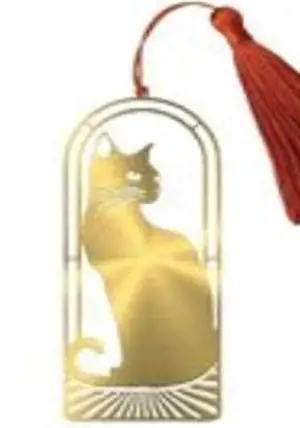 Marque page en métal découpé - Chat cadre
