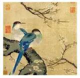 Carte double chinoise "Oiseaux et fleurs de prunier" | 卡高颜值带信封 喜上眉梢