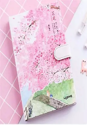 Carnet "Deux chats contemplent le printemps" | 玩控 樱花彩页本手账本方格笔记本子 田埂