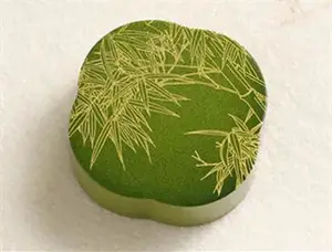 Presse-papier en laiton "Bambou" | 彩漆黄铜绿竹镇尺