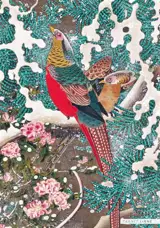 Jakuchu, faisan doré dans l'estampe japonaise : carnet