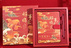 Coffret papeterie : Carnet rouge avec stylo | 笔笔记本套装礼盒 好事将至