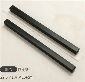 Presses-papier en métal et plastique (noir) | ABS镇尺镇纸 黑色2支装