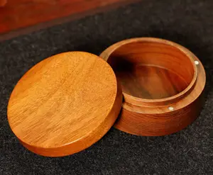 Boîte pour pâte à sceaux en bois (vide) | 木制印泥盒