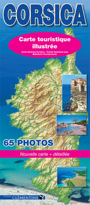 Corsica : carte illustrée touristique