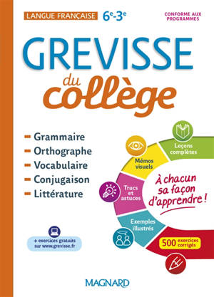 Grevisse du collège : langue française, 6e-3e