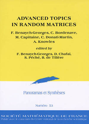 Panoramas et synthèses, n° 53. Advanced topics in random matrices