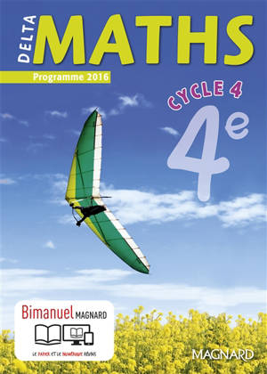 Delta maths, cycle 4, 4e : programme 2016
