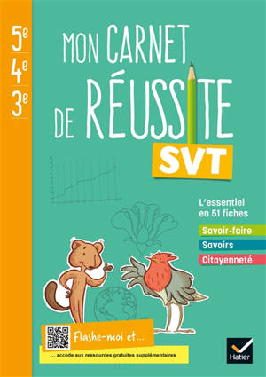 Mon carnet de réussite SVT 5e, 4e, 3e