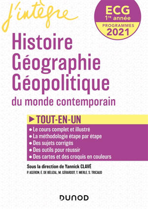 ECG1, histoire géographie, géopolitique du monde contemporain : programmes 2021