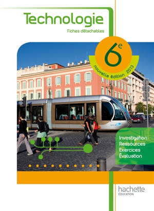 Technologie 6e : fiches détachables