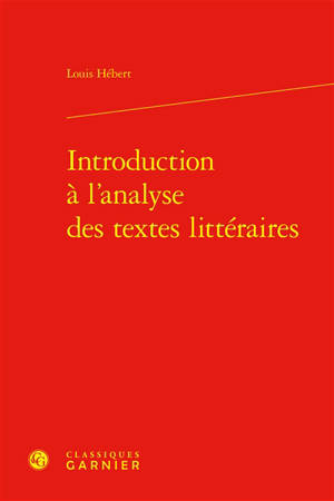 Introduction à l'analyse des textes littéraires