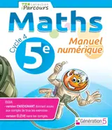 Manuel numérique iParcours maths cycle 4 : 5e (clé USB) 2016