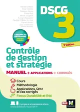 DSCG 3 management et contrôle de gestion : manuel et applications : 2024-2025