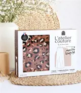 L'atelier couture : jupe longue Elena mocha léopard