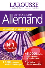 Allemand : dictionnaire mini : français-allemand, allemand-français. Deutsch : Miniwörterbuch : Französisch-Deutsch, Deutsch-Französisch