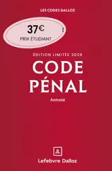 Code pénal 2026, annoté