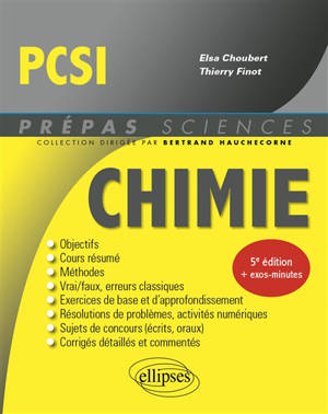 Chimie PCSI : nouveaux programmes