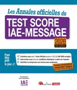 Les annales officielles du test Score IAE-Message 2026