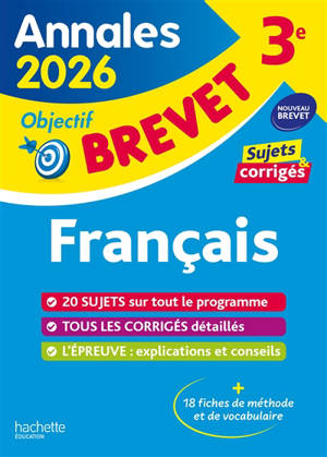 Français : annales brevet 2026, sujets & corrigés
