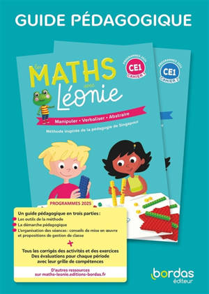 Les maths avec Léonie CE1, cycle 2 : guide pédagogique : 2024
