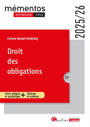 Droit des obligations : cours intégral et synthétique + tableaux et schémas