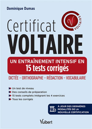 Certificat Voltaire : un entraînement intensif en 15 tests corrigés
