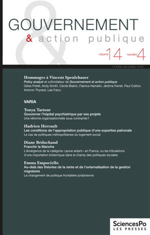 Gouvernement & action publique, n° 14-4