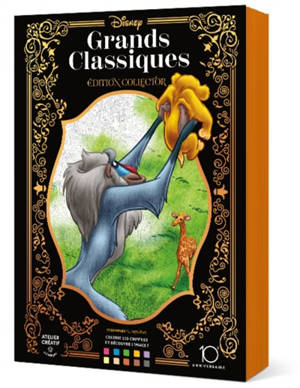 Coloriages mystères Disney : Grands classiques Tome 1 - Collector 10 ans : Colorie les chiffres et découvre l'image