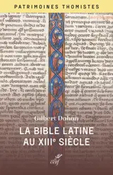 La Bible latine au XIIIe siècle