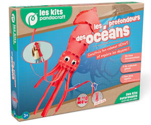 Les profondeurs des océans : Kit Pandacraft dès 3 ans : Construis ton calamar géant et explore les abysses !