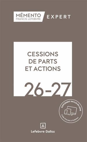 Cessions de parts et actions 2026-2027